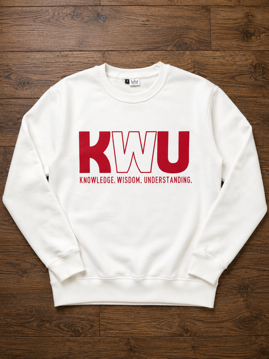 KWU PREMIUM CREWNECK ( WHITE)