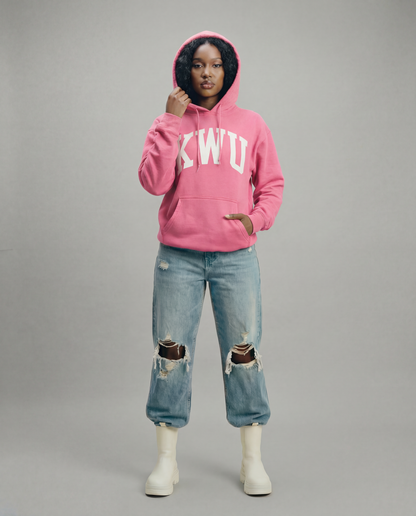 KWU ARCH PREMIUM HOODIE ( PINK)