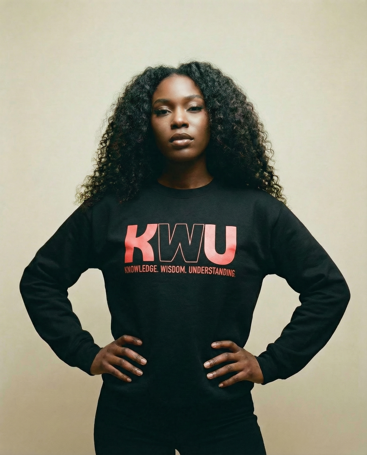 KWU PREMIUM CREWNECK ( BLACK)