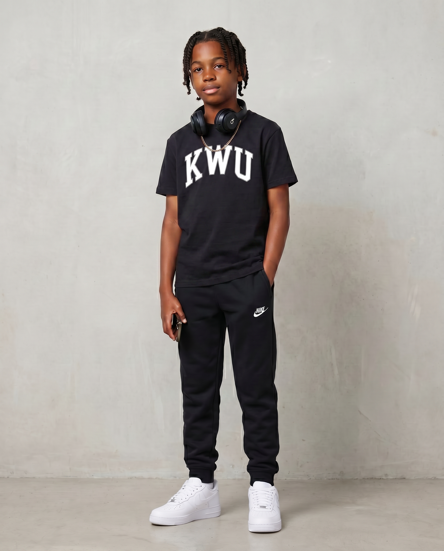 KIDS KWU ARCH TEE ( BLACK)