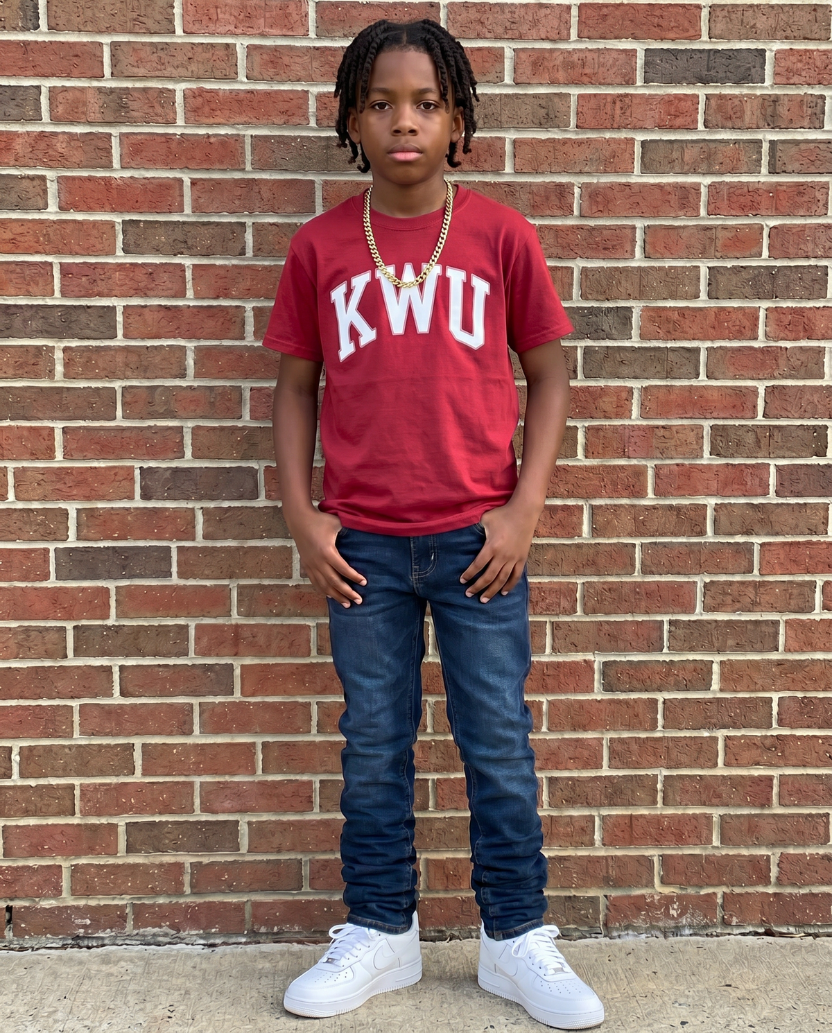 KIDS  KWU ARCH TEE ( RED)